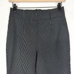 Hell Bunny  Jack Capris Size Medium Grey Black Pinstripe Stretch Pedal Pusher Photo 4