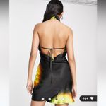 Topshop eclipse satin mini halter tie neck dress in black, size 6, $79.99 Photo 1