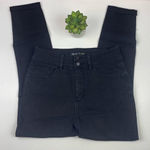 Royalty For Me  Solid Black High Rise Ankle Denim Jeans Women Size 12 Stretch Photo 0