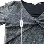 Boden Black & Silver Sparkle Twist Front Jersey Dressy Top US Size 16/18 Photo 13
