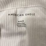 American Eagle  White Ribbed Bodysuit With Bolero Size M Photo 3