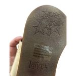 Latigo  Tapas Gold Metallic and Brown Braided Leather Slip On Sandal Photo 4