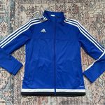Adidas  Royal Blue Track Jacket Climacool Full Zip 3 Stripe Lightweight Small Photo 5