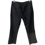 Driftwood Amelia High Rise Straight Crop Black Studded Raw Hem Jeans Photo 6