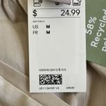 H&M NWT Top Womens M Taupe Tie Neck Peasant Earthy Boho Cottagecore Neutral Photo 5