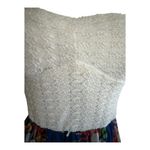 As You Wish #844 As U Wish Size Medium White Lace Bodice Floral Maxi Dress Photo 1