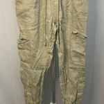 Nicole Miller ‎ Linen Joggers XS Drawstring Waist Cargo Pockets Casual Pants Photo 0