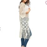 Raj Ivory Mesh Crochet Kimono Size undefined Photo 4