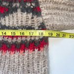 Free People Tan Fair Isle Alpaca Chunky Knit Turtleneck Sweater Photo 8