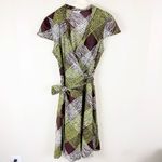 London Times  Geometric Faux Wrap Dress Photo 5