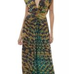 Young Fabulous and Broke Anthropologie Helena Dress Verdigris Boa Wash Size Small Photo 5