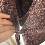 J. Jill Marled Burgundy Pink Chunky Knit Cardigan Sweater Medium Academia Purple Photo 3