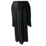 VINTAGE JULIA KLEIN Hooded Wool Longline Pea Coat Black Size 12 Photo 7