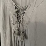 Torrid Size L Green Lace Up Tie Front Long Sleeve Career Office Blouse Top Photo 2