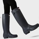 Hunter New Original Tall Matte Dark Slate Boots size 7 Classic Photo 0