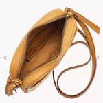 Fossil NEW Brennon Camera Bag Jacquard Leather Crossbody Photo 1