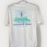 Vineyard Vines Men’s Small /Women’s M Graphic Lighthouse White Pocket Tee EUC Photo 0
