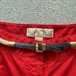 Michael Kors 🪩  Red Shorts with Brown Belt Photo 1