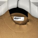 Mistress Rocks  Top Women’s Size Large Camel Sleeveless Strappy Back Ribbed Mock Photo 4