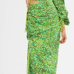 Alemais Phyllis Asymmetric Dress Green Organic Cotton Sz 8 US 4 Photo 0