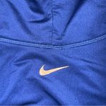 Nike  Blue & Black Pro Warm Women’s Long-Sleeve Metallic Top - Size Medium Photo 4