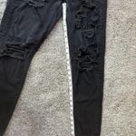 American Eagle  Women’s Black Distressed Ripped Jeans Size 00 Regular Photo 10