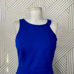 Halston Heritage Sleeveless Ponte Dress in Cobalt Blue Size US 2 Photo 2