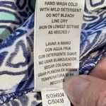 AMANDA LANE Sleeveless Hawaiian Tropical Print Lightweight Sheath Dress ~8P💚 Blue Photo 7