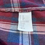 American Eagle Red Blue White Plaid Button (Snaps) Up Long Sleeve Shirt, Size XS Photo 10