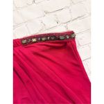 BCBGMAXAZRIA Women's Beaded Detail One Shoulder Going Out Top Dark Pink Small Photo 2