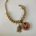 Bebe  Gold Tone Charm Bracelet Photo 3