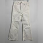 Aritzia  Denim Forum Twiggy‎ White Jeans High Rise Flare Size 27L Photo 10