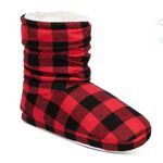 Charter Club  Buffalo Check Slouch Boot Slippers S(5-6) Buffalo Check New in Box Photo 0