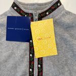 Susan Graver QVC Polar Fleece Vest Grey Floral Medium Trim Cozy Soft NWT New Photo 5