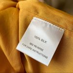 Tangerine Double Scoop Neck Beaded 100% Silk Top S Photo 11