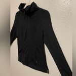 Tangerine  Solid Black  Mock Neck Full Zip Jacket Photo 1