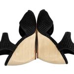 Loeffler Randall Valentine Wedges 10 Black Woven Open Toe Sandals Photo 5