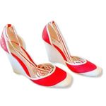 Guess by Marciano  LEATHER TEXTILE WEDGE SHOES SZ 6 Photo 0