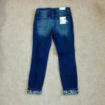 NWT Vervet Amber Jeans Mid Rise Skinny Distressed Dark Wash Denim Blue Size 30 Photo 2