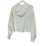 Nike White Graphic Cropped Hoodie Sweatshirt Women's Medium Photo 2