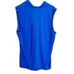 Anne Klein  Royal Blue Draped Sleeveless Blouse – Size Large Photo 2