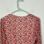 Showpo Rose Floral Long Sleeve Crop Top Red Size 6 Photo 4