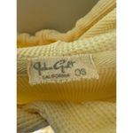 Brandy Melville  John Galt Buttery Yellow Waffle Knit Thermal Hoodie Photo 4
