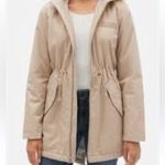 Gap 2 in 1 khaki parka jacket barn coat removable quilted lining size Small Photo 3