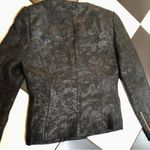 By Malene Birger Tweed Blazer Black Jacket Chic Metallic Gold Flecks Zip Front 8 Photo 10