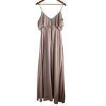 Birdy Grey ‎ Jane Convertible Chiffon Maxi Bridesmaid Dress with Slit in Taupe, S Photo 10