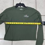 Hollister  Women Green Ribbed Long Sleeve Top Size Small Photo 7