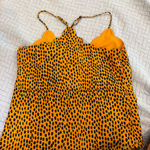 J.CREW Leopard scalloped cami top SIZE 2 Gold Photo 3