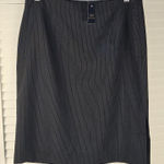 Brooks Brothers NWT  Womens Black Stripe Side Slit Wool Blend Pencil‎ Skirt 8 Photo 0