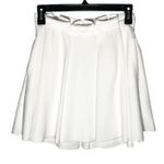 Torn By Ronny Kobo Women’s Ivory Pique knit pleated mini skirt Photo 0